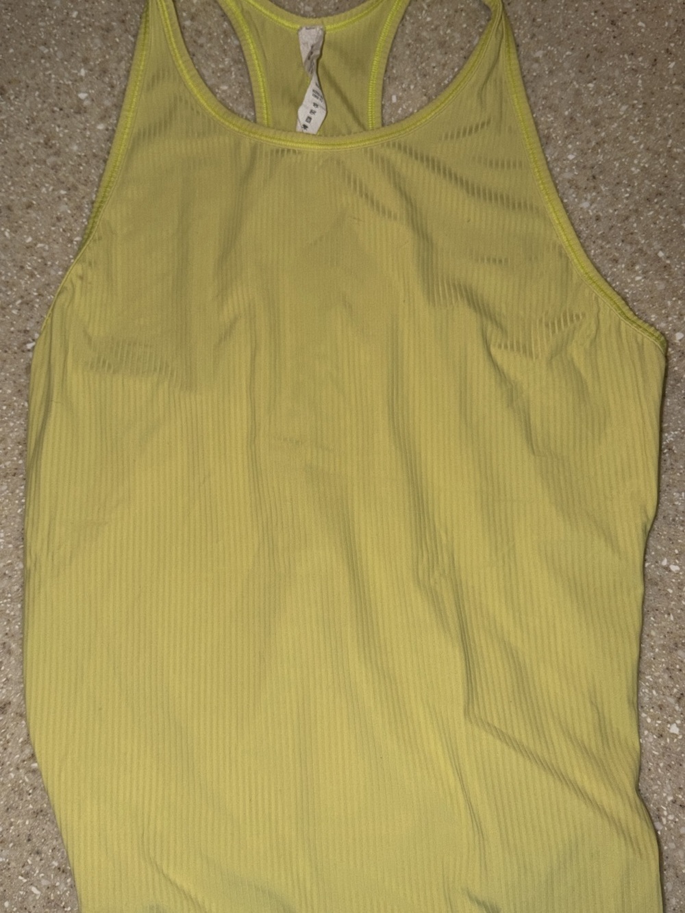 lululemon athletica Women's Yellow Ribbed Tank Top